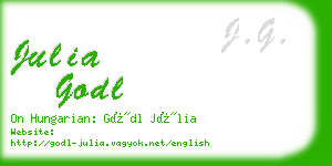 julia godl business card